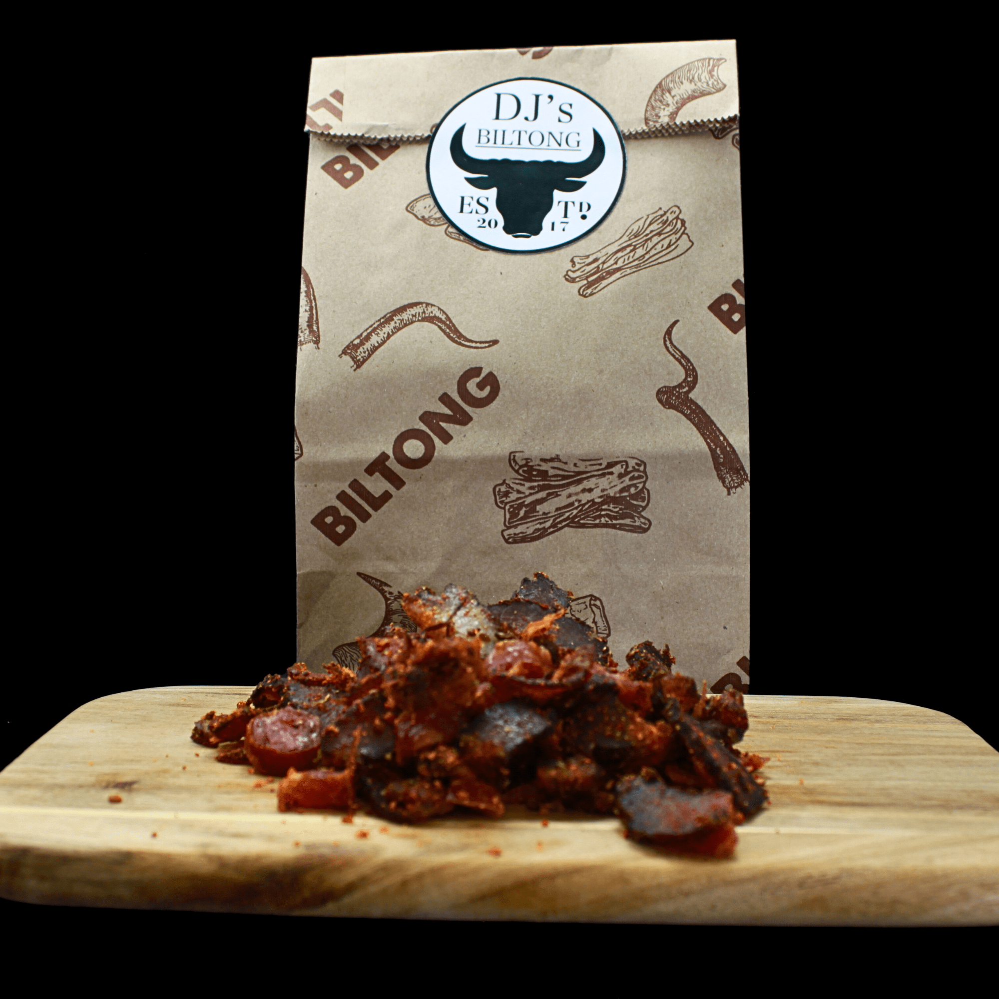 Bold babelaas chilli mix from Dj's biltong South africa packaging