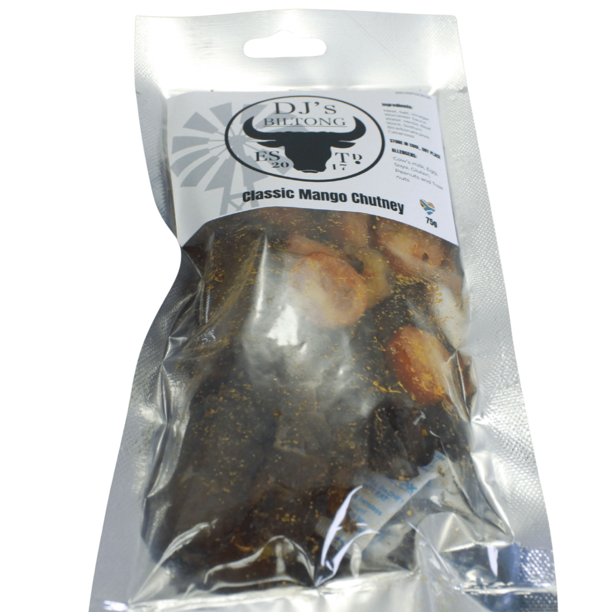 Classic mango chutney flavoured biltong snack pack from DJ’s Biltong