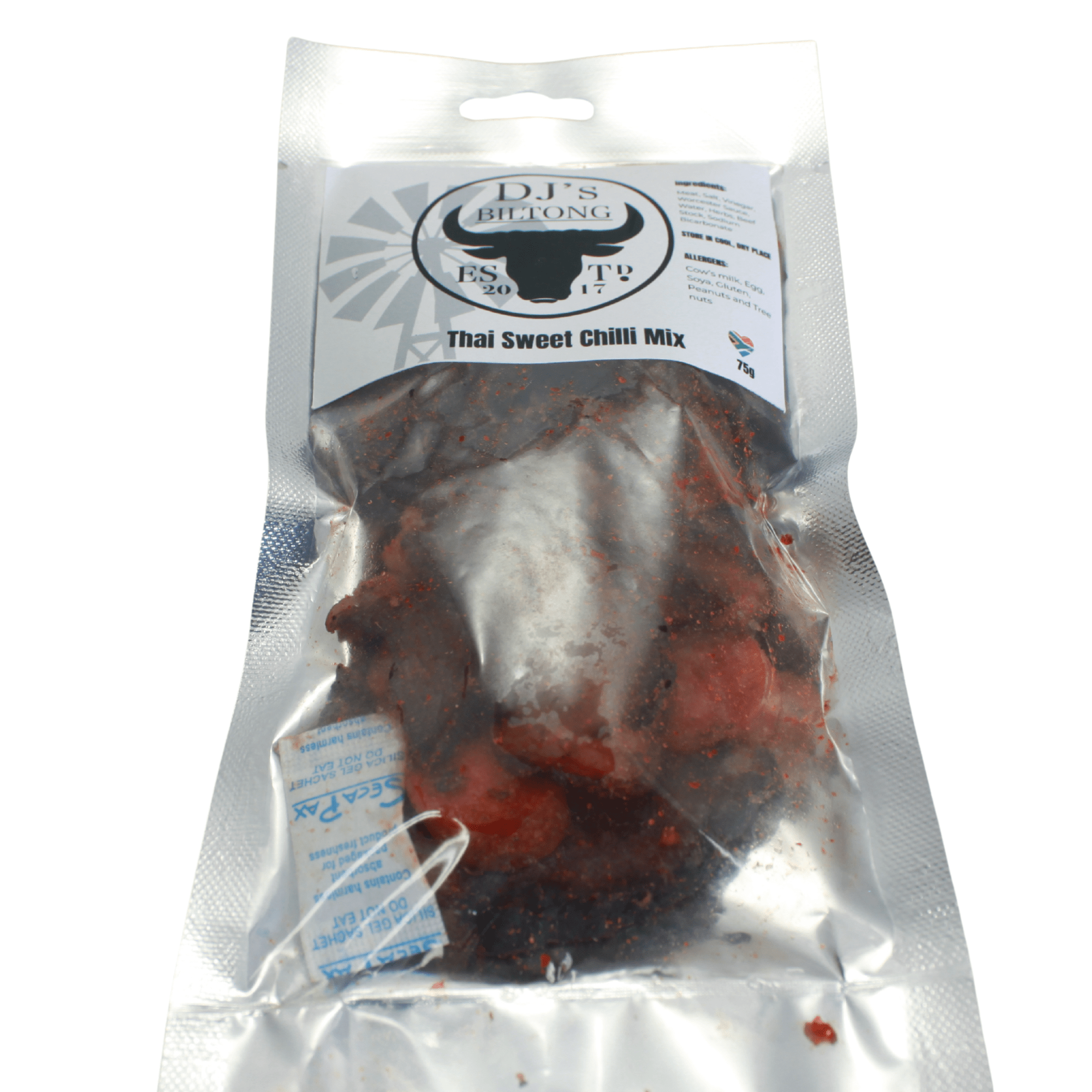 Thai sweet chilli flavoured biltong snack pack from DJ’s Biltong