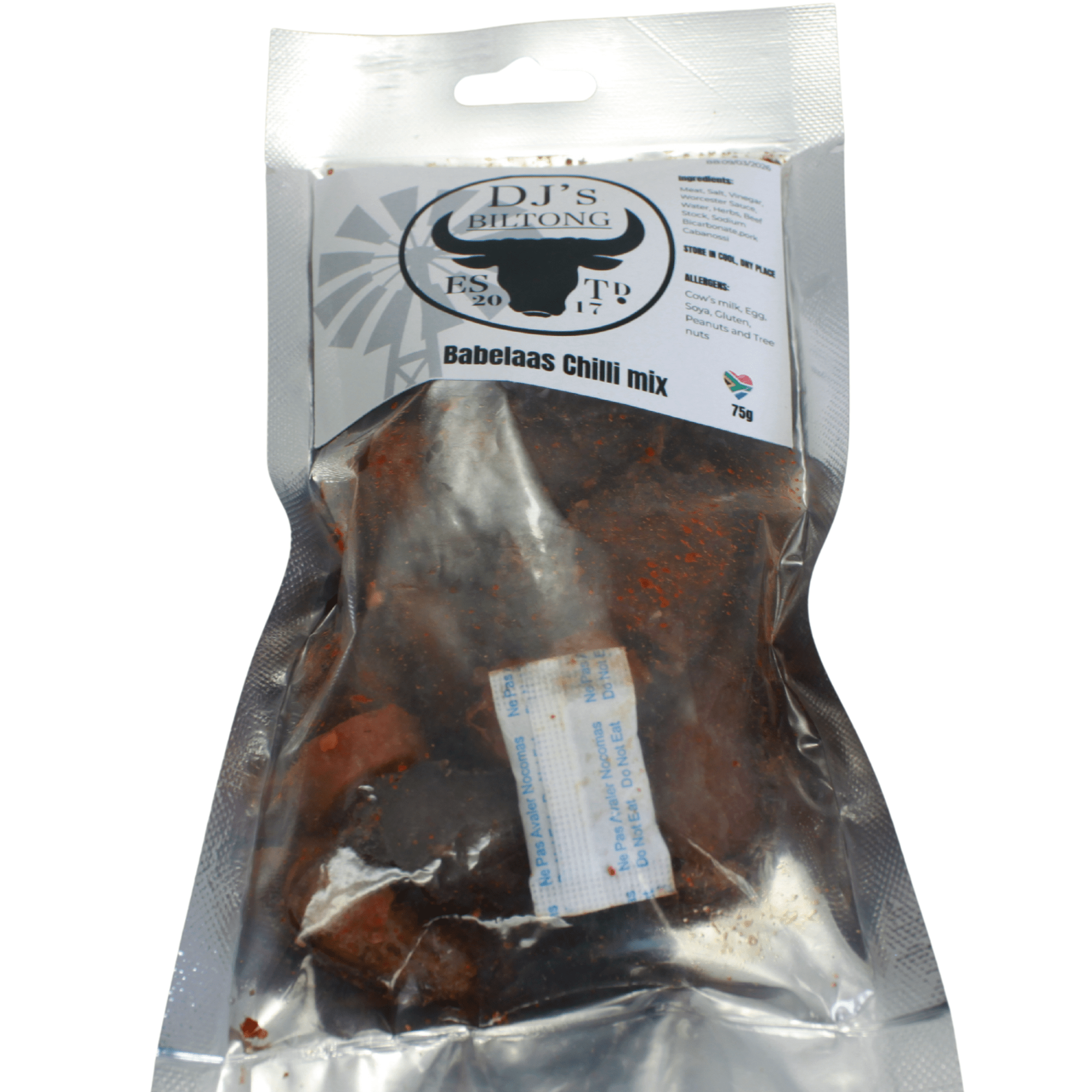 Babelaas chilli flavoured biltong snack pack from DJ’s Biltong